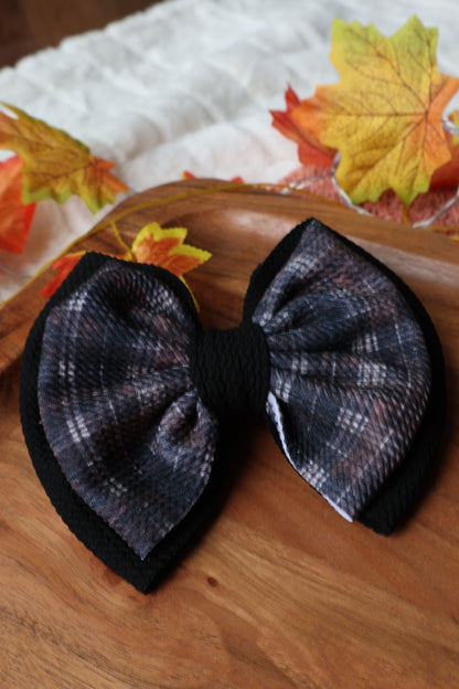 Dark Brown Fall Plaid