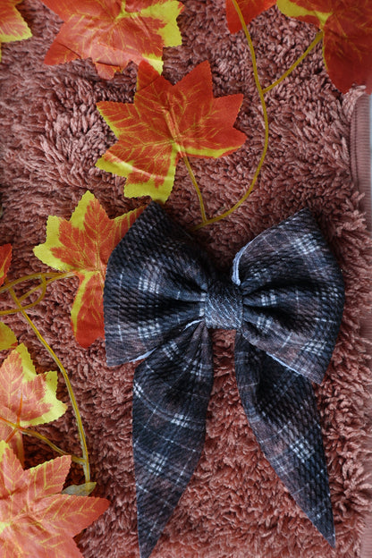 Dark Brown Fall Plaid