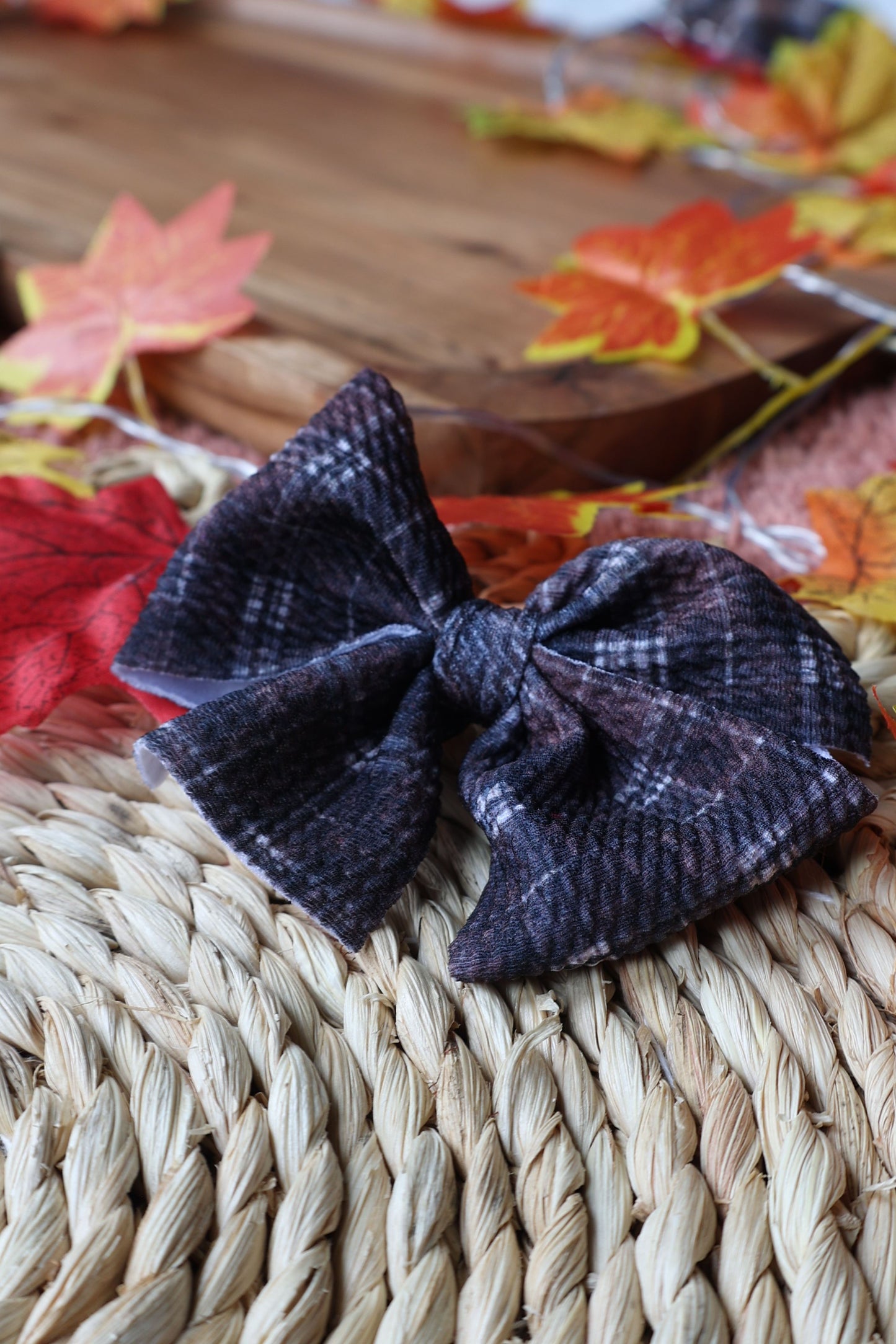 Dark Brown Fall Plaid
