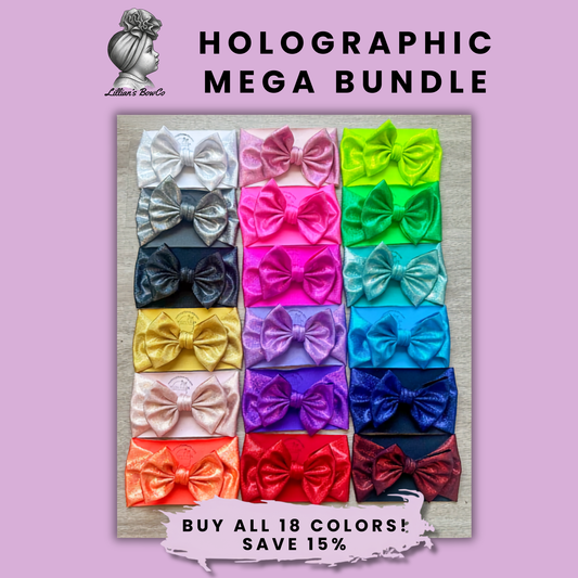 Holographic Mega Bundle Hair Bows