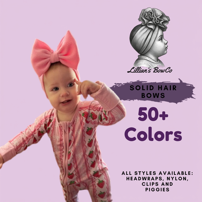 Solid Color Hair Bows