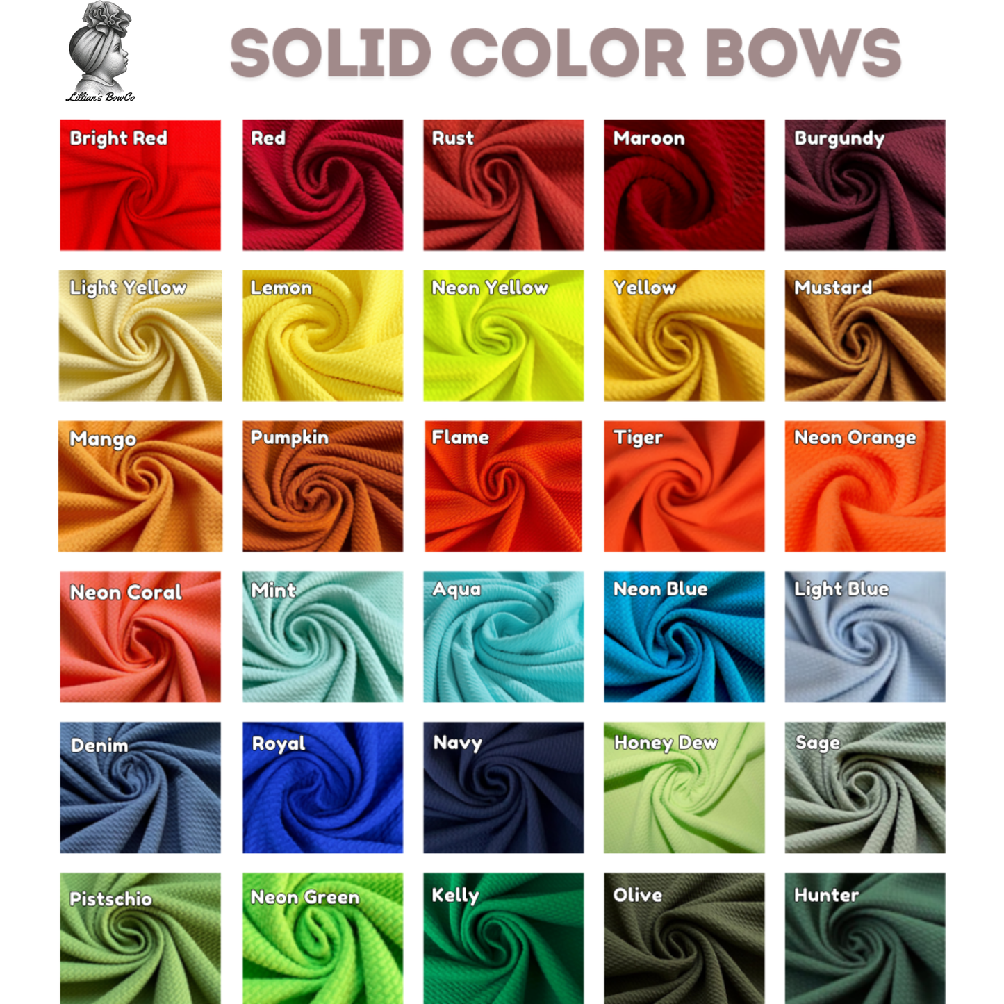 4 PACK Bundle - Solid Headwrap Bows