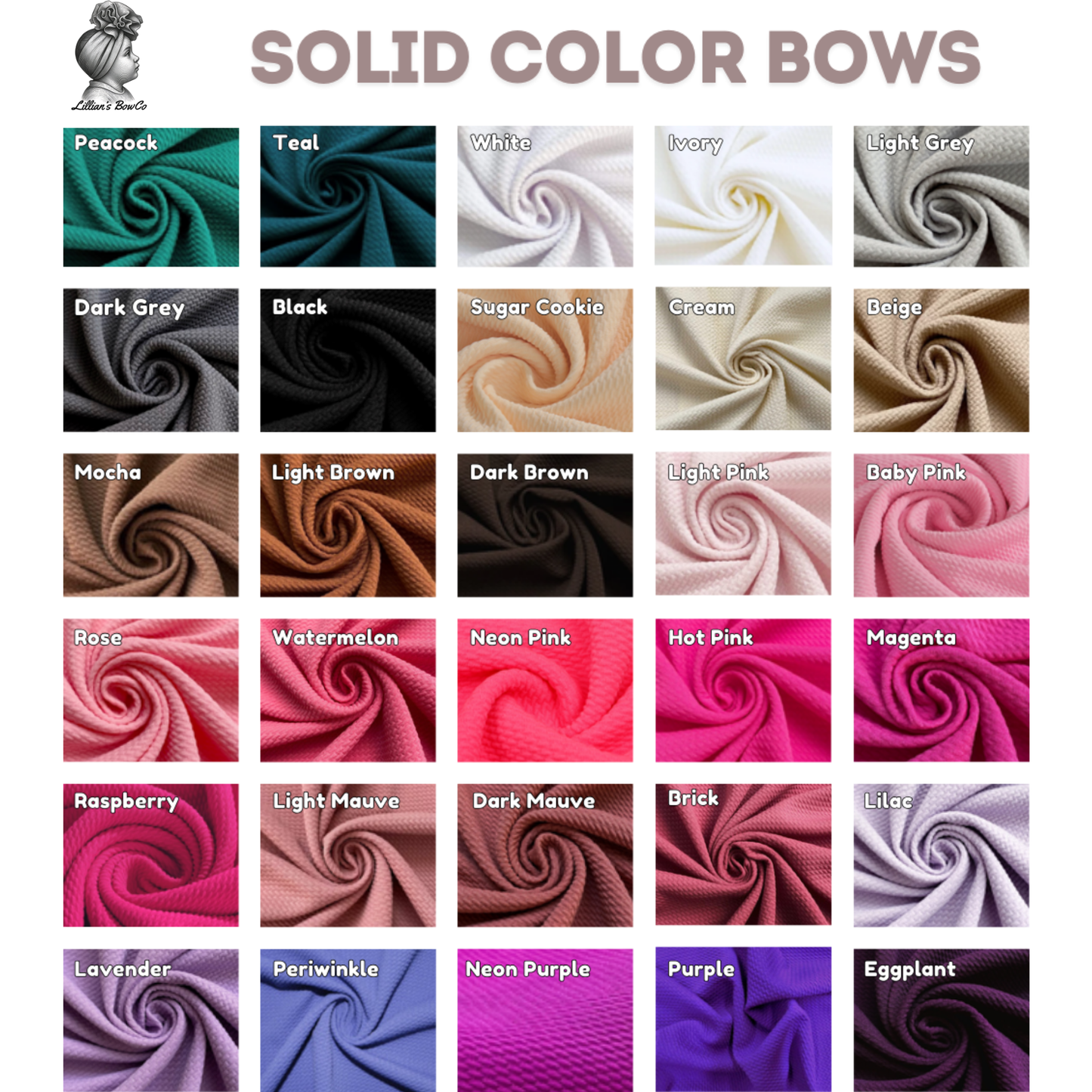 4 PACK Bundle - Solid Headwrap Bows